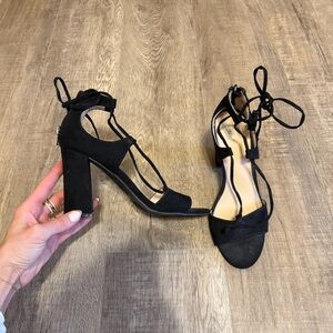 apt 9 black strappy heels